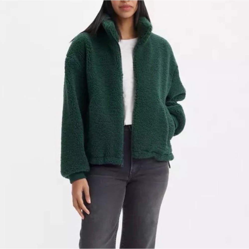 Levi’s Women's Forest Green Teddy Sherpa Jacket